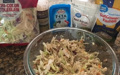 4th of July Crunchy Coleslaw salad (THM S)