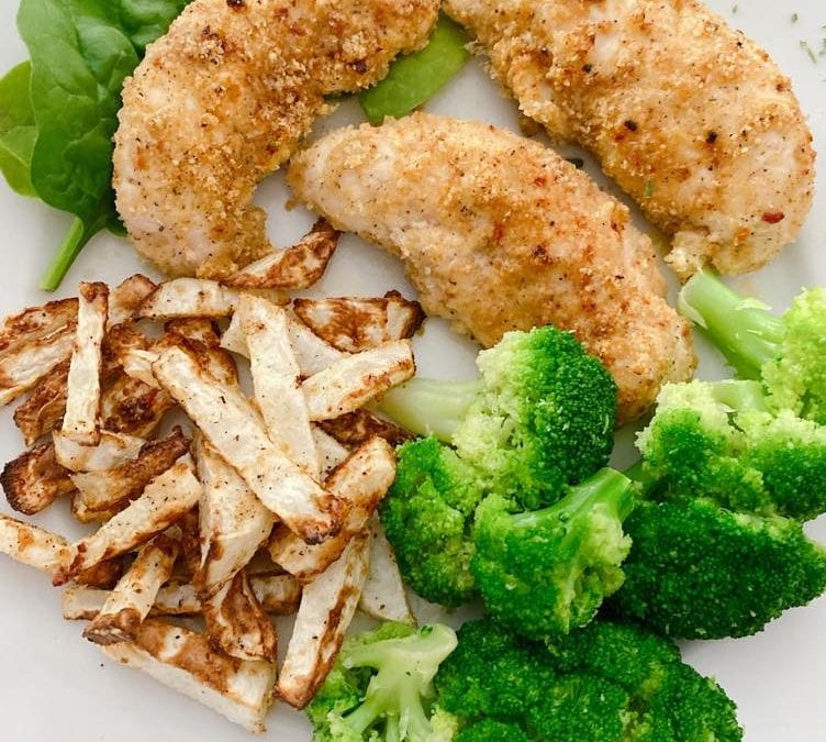 Air-Fried Crispy Chicken (THM S, Keto, low carb)